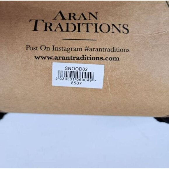 Aran Traditions Cream Cable Knit Snood Scarf  Soft Acrylic Wool Blend Cozy Warm - Picture 6 of 6